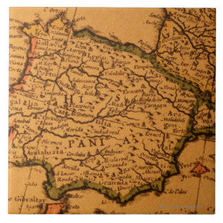 Alte Karte von Spanien Fliese