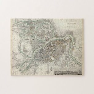 Alte Karte von St. Petersburg Russland (1834) Puzzle