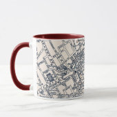 Alte Karte von West End London Tasse (Links)