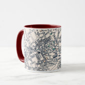 Alte Karte von West End London Tasse (Vorderseite Links)