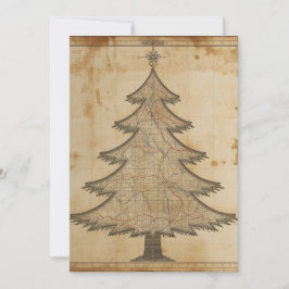 Alte Karte Weihnachtsbaum
