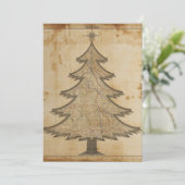 Alte Karte Weihnachtsbaum (Stehend Vorderseite)