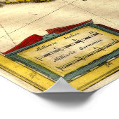 Alte Karte Zyperns Poster (Ecke)