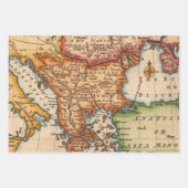 Alte Karten flache Blechwrapping Papier Geschenkwr (Vorderseite 2)