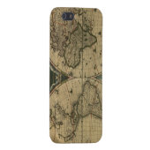 Alte Karten-Kugel iPhone Hülle (Rückseite rechts)