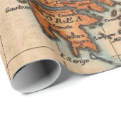 Alte Karten Muster Geschenkpapier (Rolleneckpunkt)