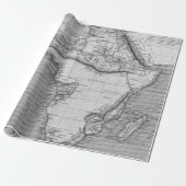 Alte Karten Schwarz-Weiß-Geschenkpapier Geschenkpapier (Ungerollt)