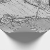 Alte Karten Schwarz-Weiß-Geschenkpapier Geschenkpapier (Ecke)