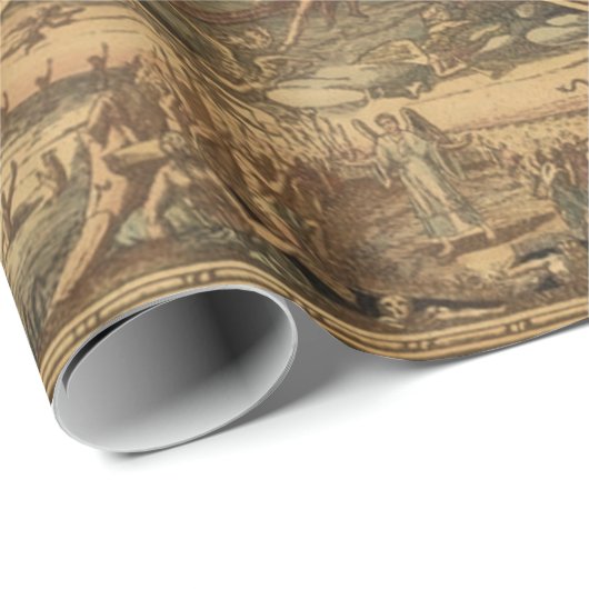 Alte Karten-Vintages Geschenkpapier (Rolleneckpunkt)