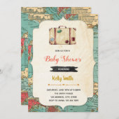 Alte Kartenbabyduschen-Party Einladung (Vorne/Hinten)