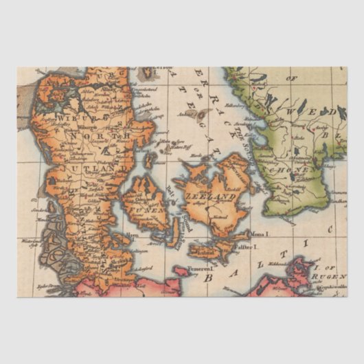 Alte Kartenmuster Seidenpapier (Vorderseite)
