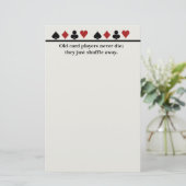 Alte Kartenspieler Briefpapier (Stehend Vorderseite)