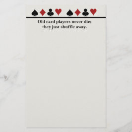 Alte Kartenspieler Briefpapier