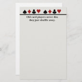 Alte Kartenspieler Briefpapier (Vorne/Hinten)