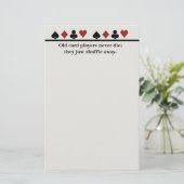 Alte Kartenspieler Briefpapier (Stehend Vorderseite)