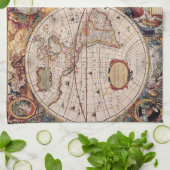 Alte Kartographische Karte Geschirrtuch (Gefaltet)