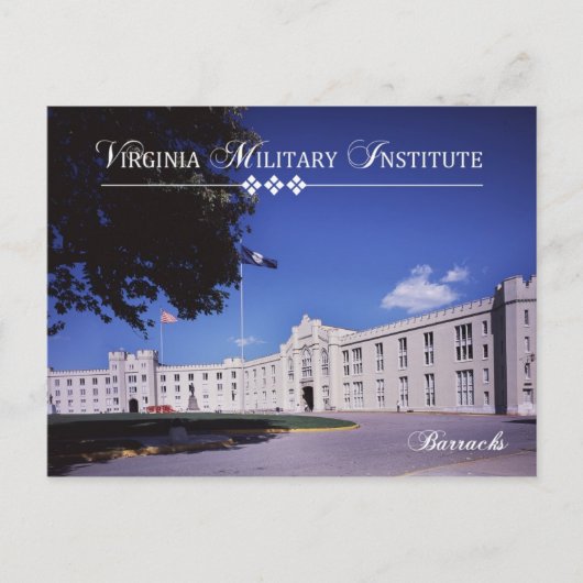 Alte Kasernen, Militärinstitut der Virginia (VMI) Postkarte (Vorderseite)