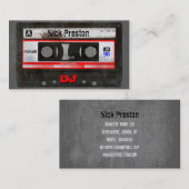 Alte Kassette DJ-Visitenkarte Visitenkarte (Vorne/Hinten)