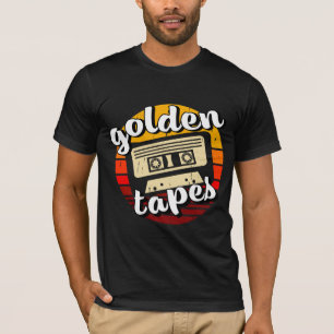 alte Kassette goldene Bänder alte Musik Retro-Stil T-Shirt