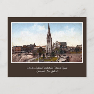 Alte Kathedrale, Square Christchurch NZ Postkarte