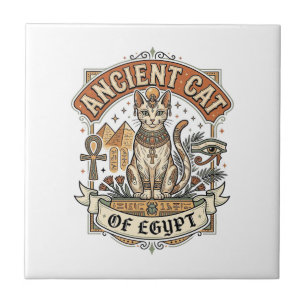 Alte Katze Ägyptens Katze Altes Ägypten Vintage Ve Fliese