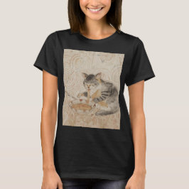 Alte Katze, die Ramen isst T-Shirt