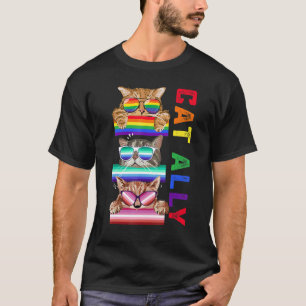 Alte Katzen Niedliche Schwulenschwanzfahne Flag Bo T-Shirt
