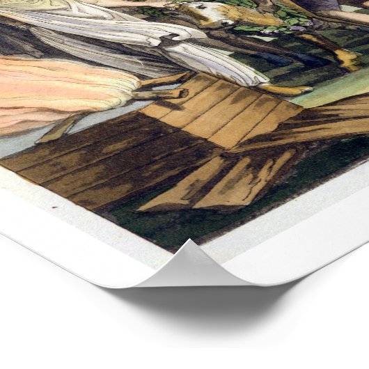 Alte Kelten oder Gauls, a Cow Sacrificing, c.1800- Poster (Ecke)