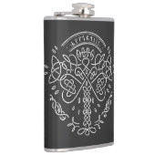 Alte keltische Knüpfarbeit - Baum des Lebens Flachmann (Rechts)