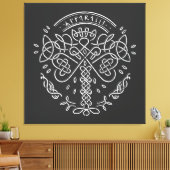 Alte keltische Knüpfarbeit - Baum des Lebens Leinwanddruck (Insitu (Wohnzimmer))