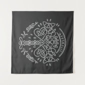 Alte keltische Knüpfarbeit - Baum des Lebens Wandteppich (Vorderseite (Horizontal))