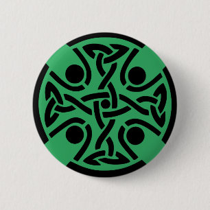 Alte keltische Kreuz-Knotenarbeit Fine Art Button