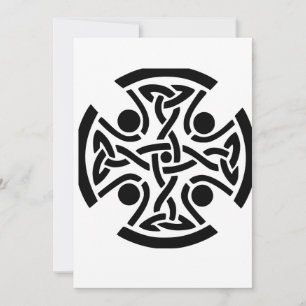 Alte keltische Kreuz-Knotenarbeit Fine Art Einladung