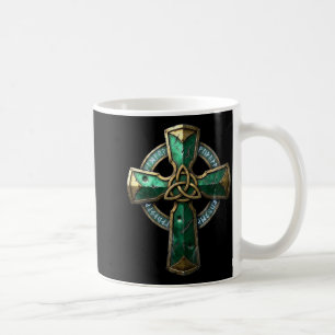 Alte keltische Kreuzrunen irisches Erbe Alt Kaffeetasse