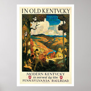 Alte Kentucky, Pennsylvania Eisenbahn Jahrgang Rei Poster