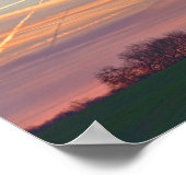 Alte Kentucky-Scheune bei Sonnenaufgang Poster (Ecke)