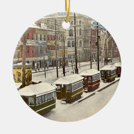 Alte Keramik New Orleans Ornament (Vorne)