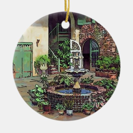 Alte Keramik New Orleans Ornament (Vorne)