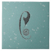 Alte Keramiken des Monogramm-Buchstabe-C Fliese (Vorderseite)