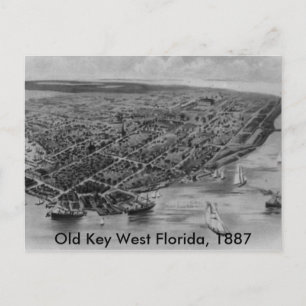Alte Key West Florida Postkarte, 1887 Postkarte