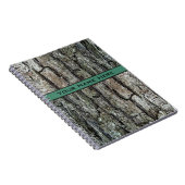 Alte Kiefern-Barke mit irgendeiner Farbnamen-Fahne Notizblock (Rechte Seite)