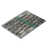 Alte Kiefern-Barke mit irgendeiner Farbnamen-Fahne Notizblock (Linke Seite)