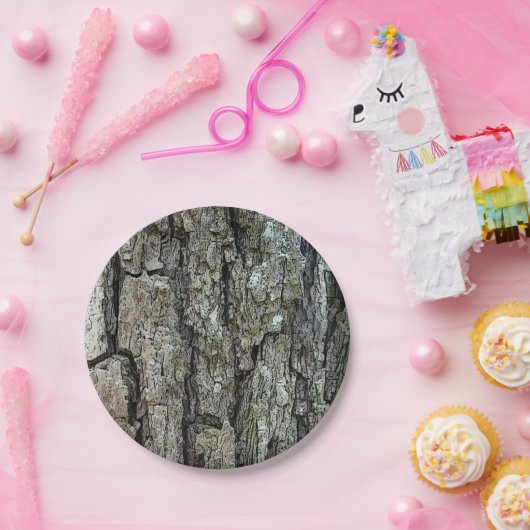 Alte Kiefern-Barke Pappteller (Party)