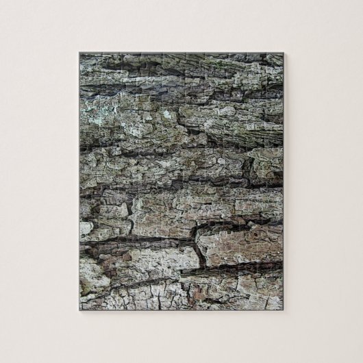 Alte Kiefernrinde mit Rahmen Puzzle (Vertikal)