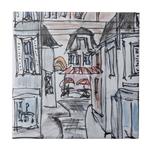 Alte Kirche Concarneau Rue Turenne, Bretagne Fliese (Vorderseite)