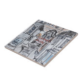 Alte Kirche Concarneau Rue Turenne, Bretagne Fliese (Seite)