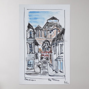 Alte Kirche Concarneau Rue Turenne, Bretagne Poster