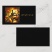 Alte Kirche in einem Herbstwald Visitenkarte (Vorne/Hinten)