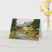 Alte Kirche und Brücke in Bayern, Deutschland Karte (Gelbe Blume)