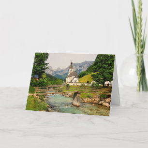 Alte Kirche und Brücke in Bayern, Deutschland Karte